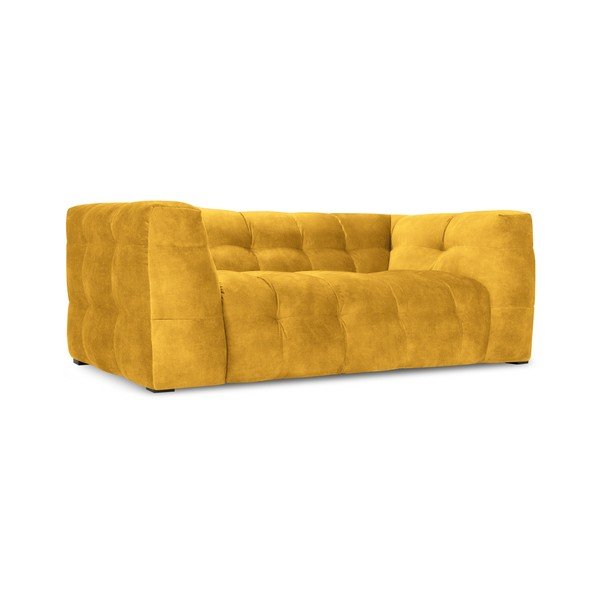 Żółta aksamitna sofa Windsor & Co Sofas Vesta, 208 cm-image-3