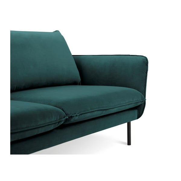 Ciemnozielona aksamitna sofa Cosmopolitan Design Vienna, 160 cm-image-3