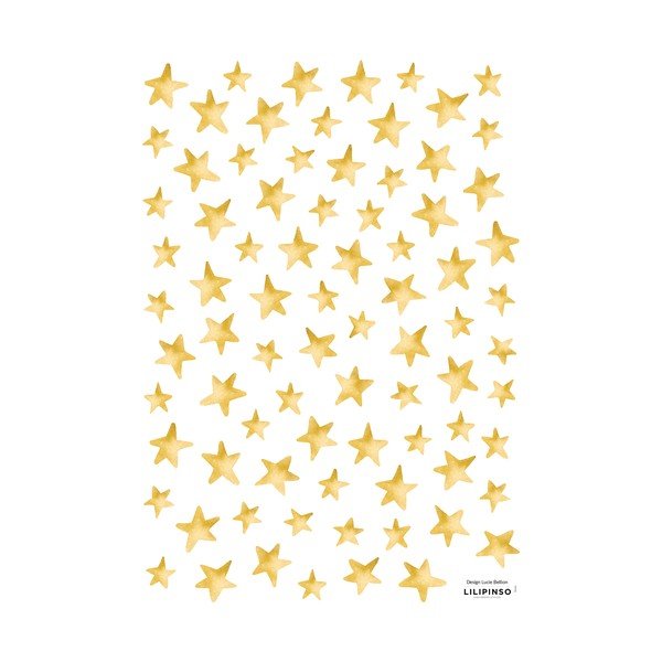 Zestaw naklejek dziecięcych 81 szt. 30x42 cm Etoiles Dorees – Lilipinso