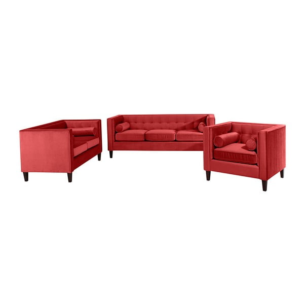 Czerwona sofa Max Winzer Jeronimo, 215 cm-image-1