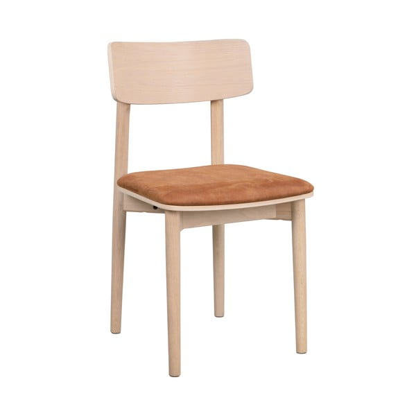 Koniakowe krzesła z imitacji skóry zestaw 2 szt. Wolcott – Rowico