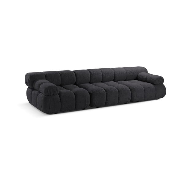 Antracytowa sofa modułowa z materiału bouclé 282 cm Bellis – Micadoni Home-image-3