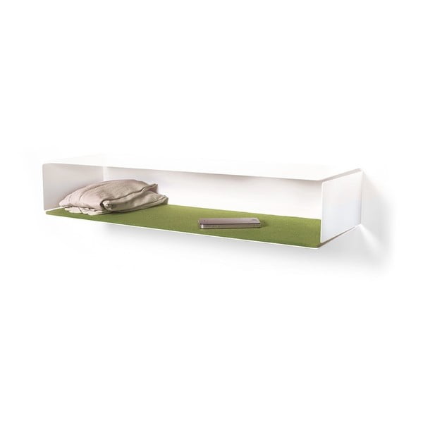Biała półka z zieloną podkładką filcową Konstantin Slawinski Side Box
