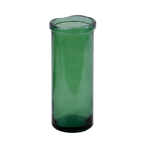 Butelkowozielony wazon ze szkła z recyklingu Ego Dekor Simplicity, wys. 36 cm