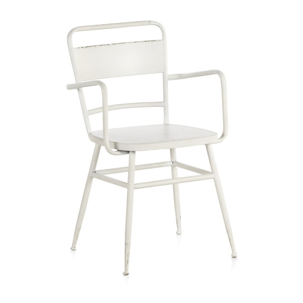 Biały metalowy fotel Geese Industrial Style Derro