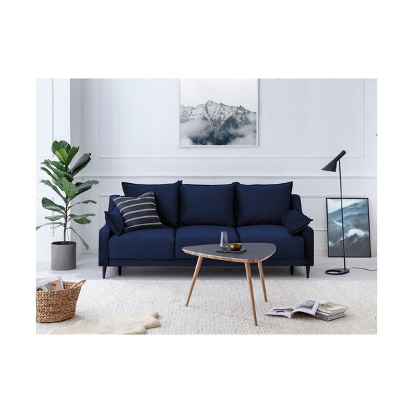 Niebieska rozkładana sofa ze schowkiem Mazzini Sofas Freesia, 215 cm-image-4