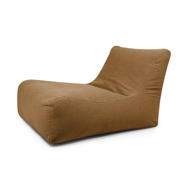 Brązowy worek do siedzenia z materiału bouclé Lounge 100 – SLOWDOWN
