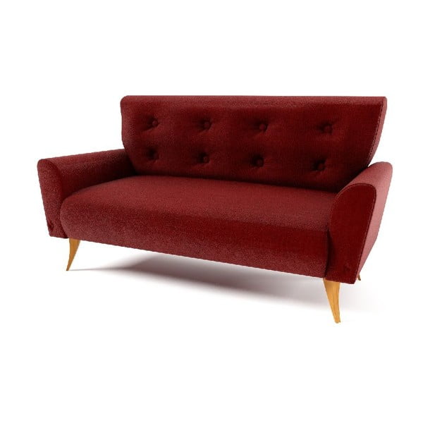 Trzyosobowa sofa Lacoma, czerwona