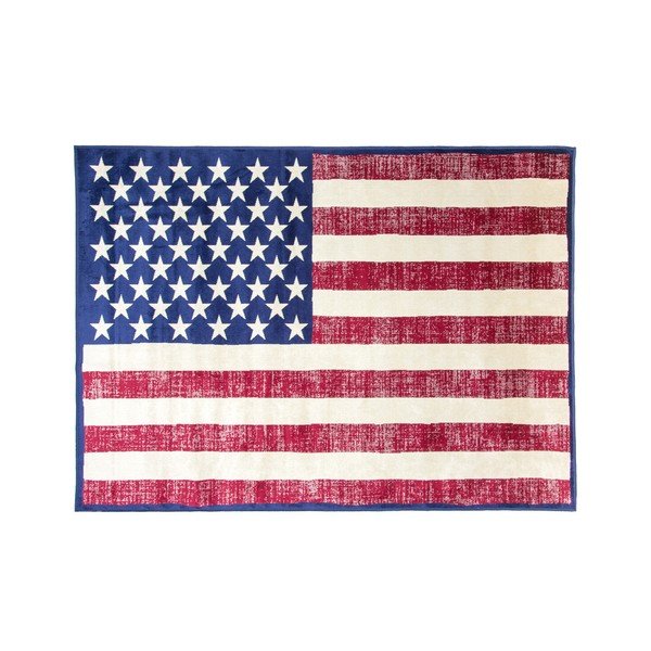 Dywan z motywem amerykańskiej flagi Cotex, 160x230 cm