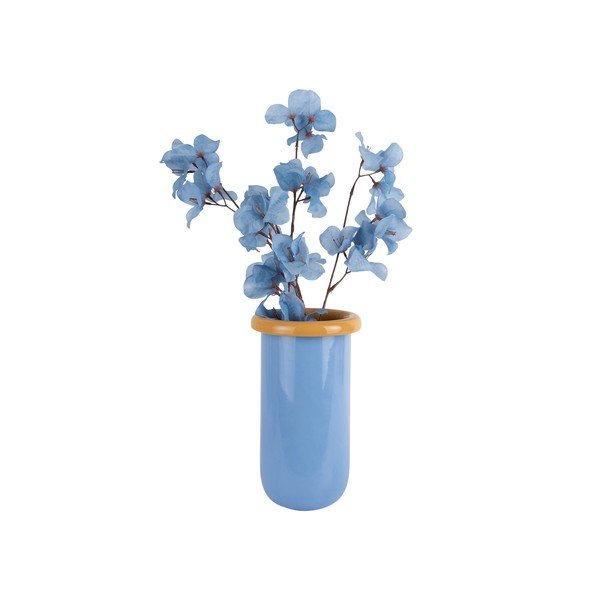 Niebieski szklany wazon (wysokość 25 cm) Plegado  – PT LIVING-image-3
