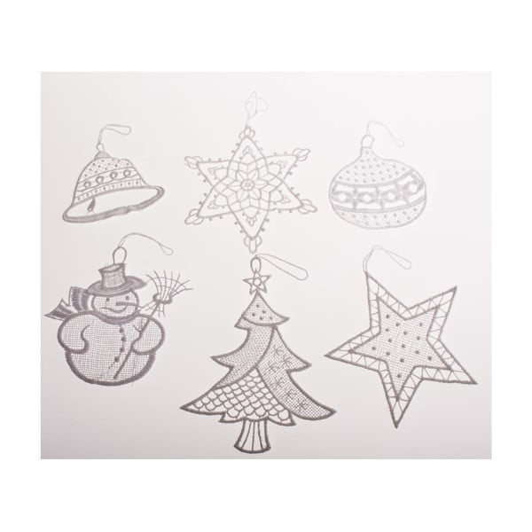 Tekstylne ozdoby świąteczne zestaw 6 szt. 11 cm Knit – Dakls-image-1