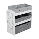 Biało-szary dziecięcy pojemnik na zabawki 63,5x29,5x60 cm Miffy – Roba