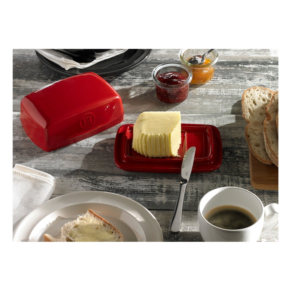 Czerwona ceramiczna maselniczka – Emile Henry (zdjęcie 3)