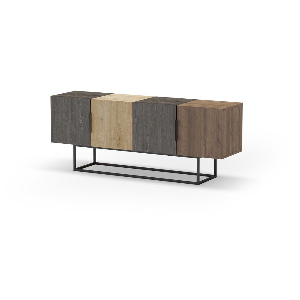 Brązowa szafka pod TV w dekorze dębu 140x55 cm Titan – Marckeric (zdjęcie 6)