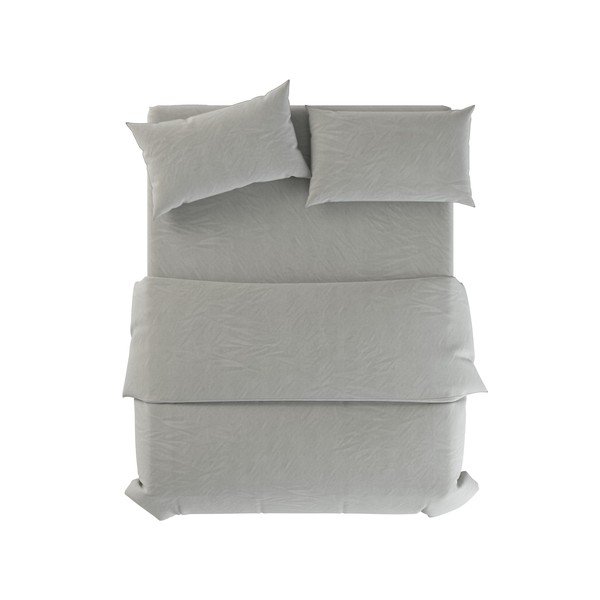 Szarozielona lniana pościel dwuosobowa 200x200 cm Stone – Native Natural