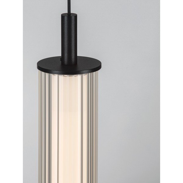 Aluminiowa lampa wisząca LED ze ściemniaczem w kolorze matowej czerni ze szklanym kloszem ø 6,5 cm Glovia – Nova Luce-image-2