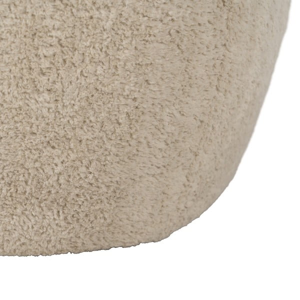 Beżowy puf z materiału bouclé – Ixia-image-3