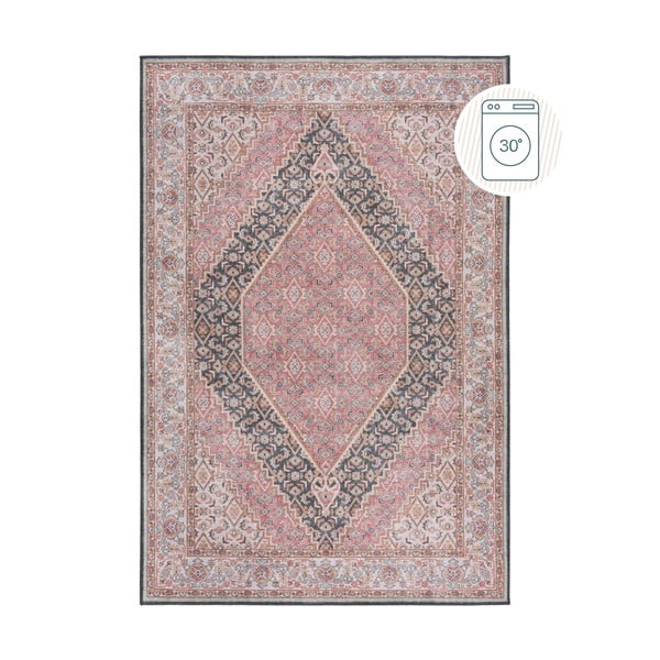 Różowy dywan odpowiedni do prania 152x230 cm Briony Traditional – Flair Rugs