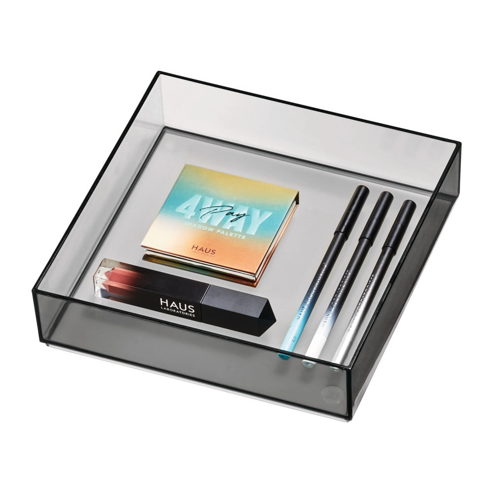 Organizer łazienkowy na kosmetyki z plastiku z recyklingu w kolorze matowej czerni – iDesign