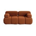 Pomarańczowa aksamitna sofa modułowa 190 cm Lokua – Makamii