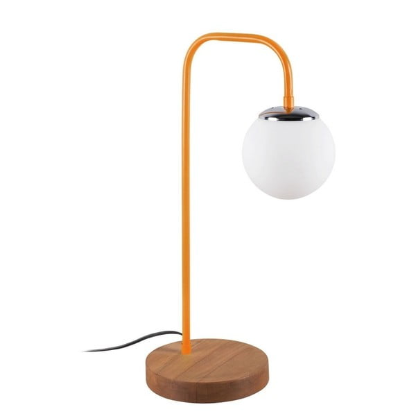 Lampa stołowa z detalem w pomarańczowym kolorze Lanty Table Lamp, wys. 53 cm