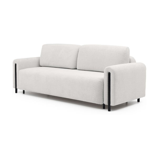 Kremowa rozkładana/ze schowkiem sofa z materiału bouclé 244 cm Arcadova – ELTAP-image-2