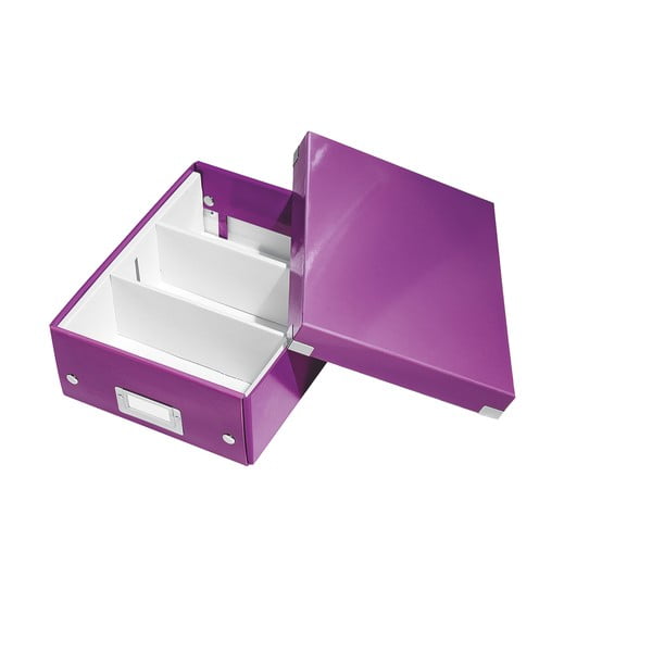 Fioletowe pudełko z przegródkami Click&Store – Leitz
