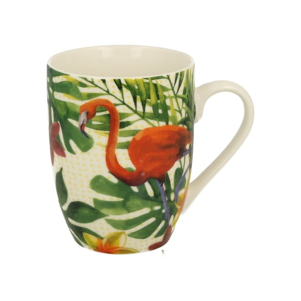 Porcelanowy kubek Duo Gift Flamingo, 375 ml