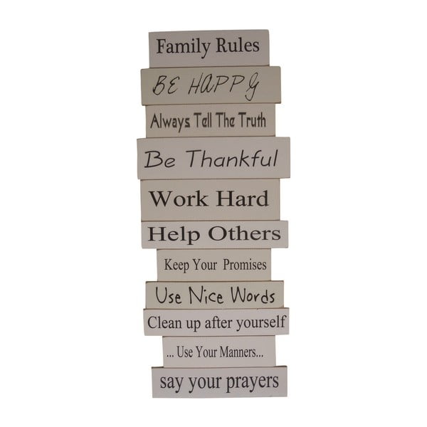 Tablica dekoracyjna Keep Family Rules