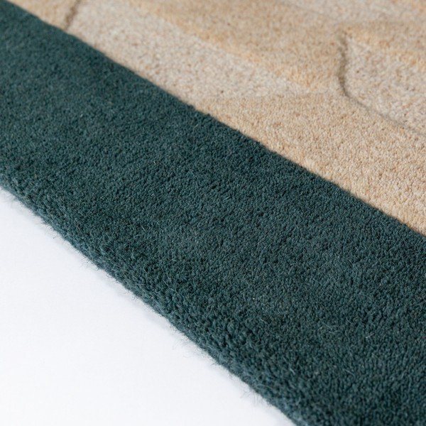 Wełniany chodnik tkany ręcznie w naturalnym kolorze/zielononiebieski 60x230 cm Apex Border Wool – Flair Rugs-image-4