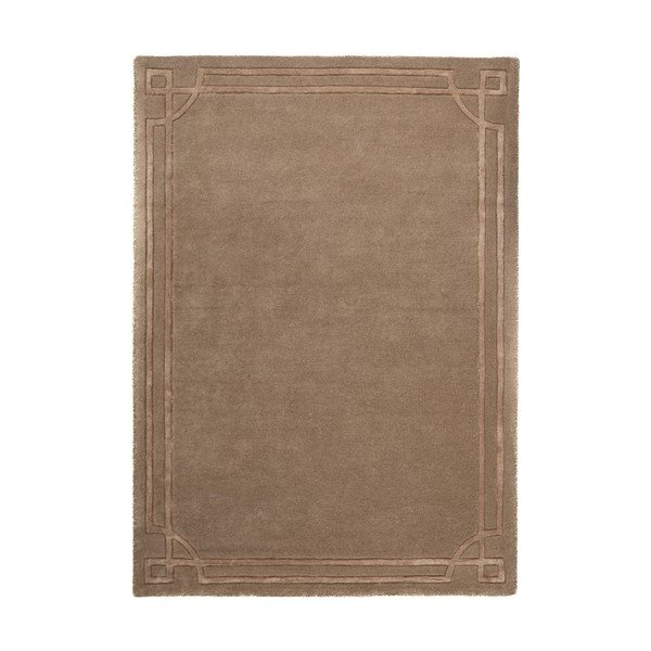 Brązowy wełniany dywan tkany ręcznie 120x170 cm Gatsby – Flair Rugs