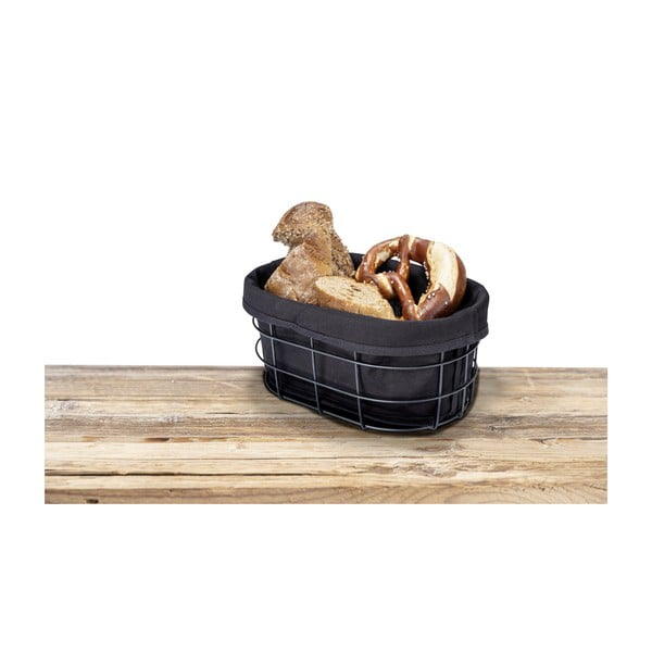 Czarny koszyk na pieczywo Wenko Black Outdoor Kitchen Bela-image-4