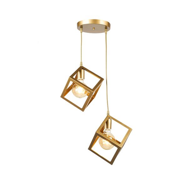 Metalowa lampa sufitowa w kolorze złota Magnezya – Squid Lighting