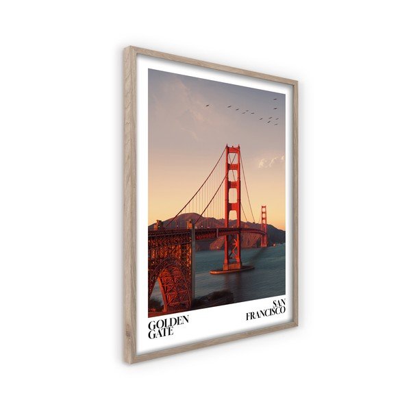 Obraz drukowany z ramą w zestawie 50x70 cm Golden Gate – Styler-image-4
