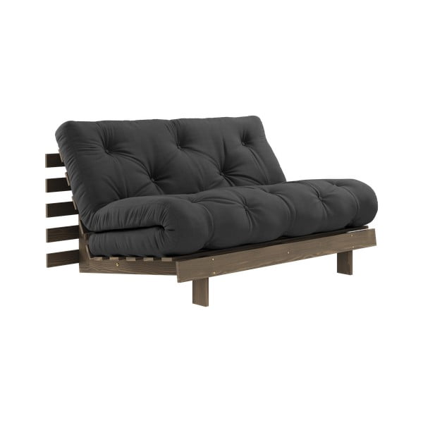 Czarna rozkładana sofa 140 cm Roots – Karup Design