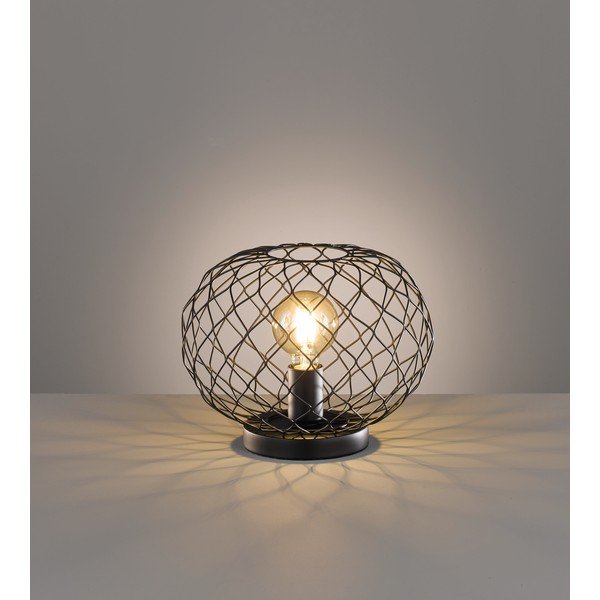 Czarna lampa stołowa z metalowym kloszem (wysokość 23 cm) Justin – Fischer & Honsel-image-2