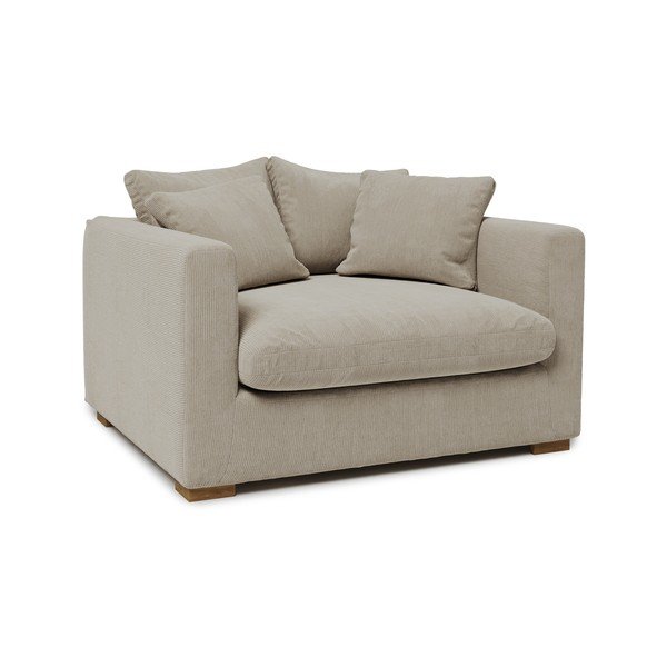 Kremowy sztruksowy fotel Comfy – Scandic-image-2