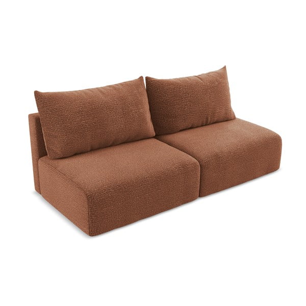 Ceglasta rozkładana/ze schowkiem sofa 216 cm Kalena – Makamii-image-2
