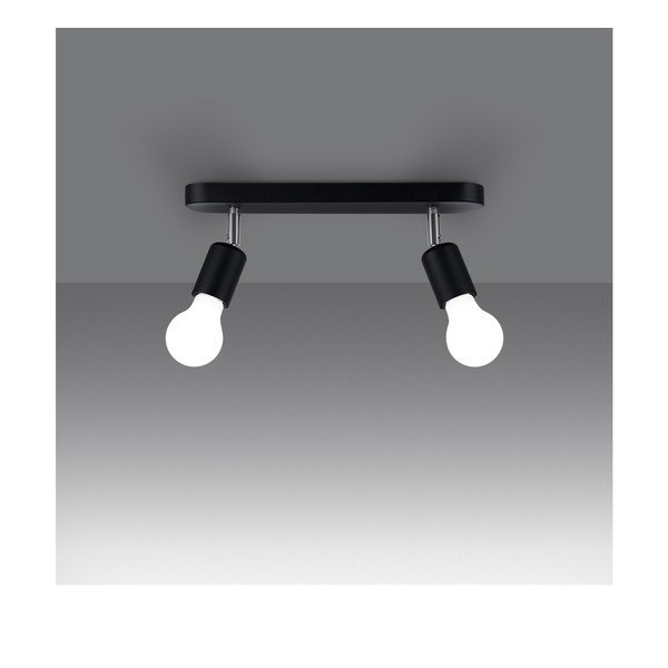 Czarna metalowa lampa sufitowa ø 6 cm Brando – Sollux-image-1