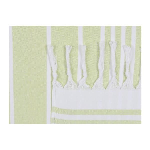 Zielony ręcznik Hammam Olive, 100x170 cm-image-1