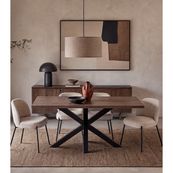 Stół z blatem w dekorze orzecha 100x180 cm Comba – Marckeric-image-3