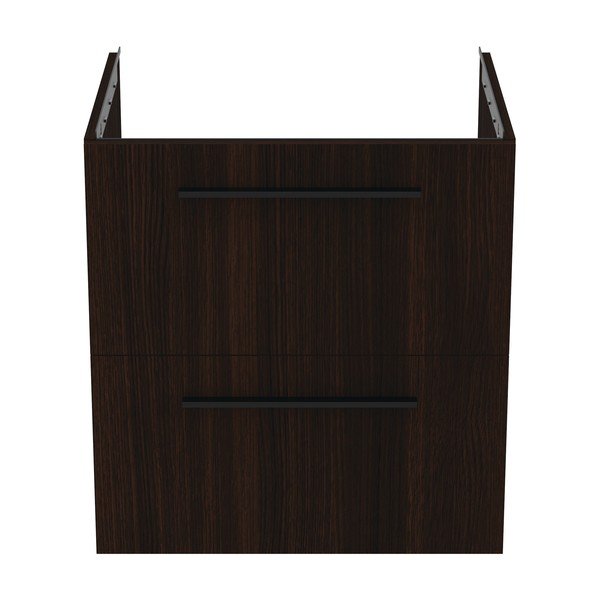 Ciemnobrązowa wisząca szafka pod umywalkę w dekorze dębu 60x63 cm i.Life B – Ideal Standard-image-2