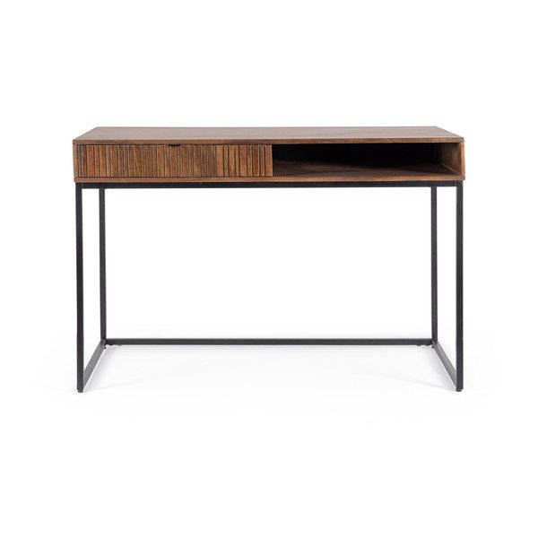 Biurko z blatem z drewna mango 60x120 cm Tadita – Bizzotto-image-1