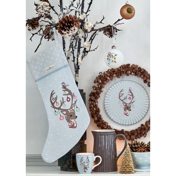 Niebieska świąteczna podkładka Green Gate Dina, ø 20 cm-image-1