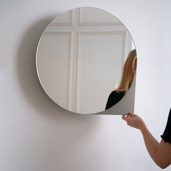 Szarobrązowa metalowa wisząca/z lustrem szafka łazienkowa 55x55 cm Sonnet – Spinder Design-image-2