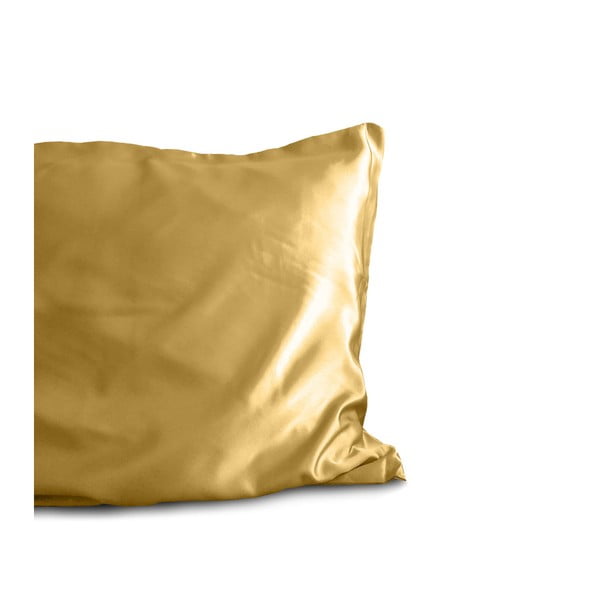 Poszewka na poduszkę z mikroperkalu w złotym kolorze Sleeptime Skin Care, 60x70 cm