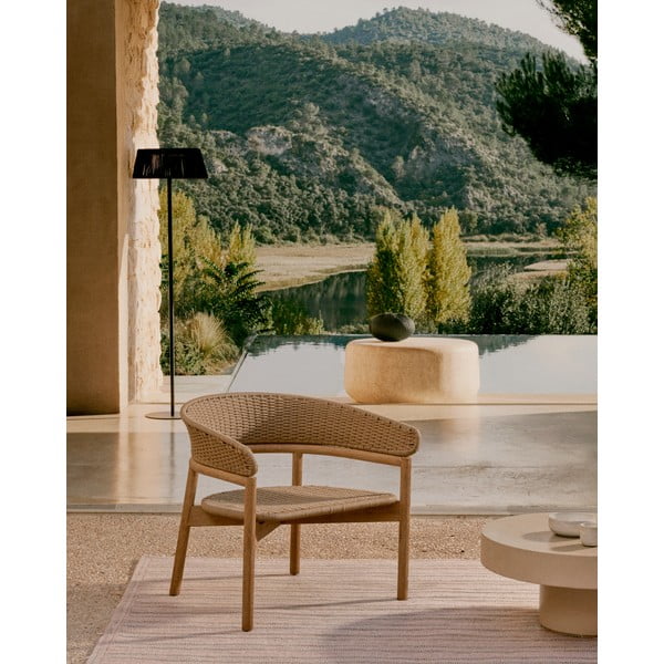 Drewniany fotel ogrodowy w naturalnym kolorze Arinella – Kave Home-image-1
