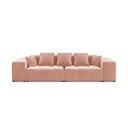 Różowa aksamitna sofa 320 cm Rome Velvet – Cosmopolitan Design