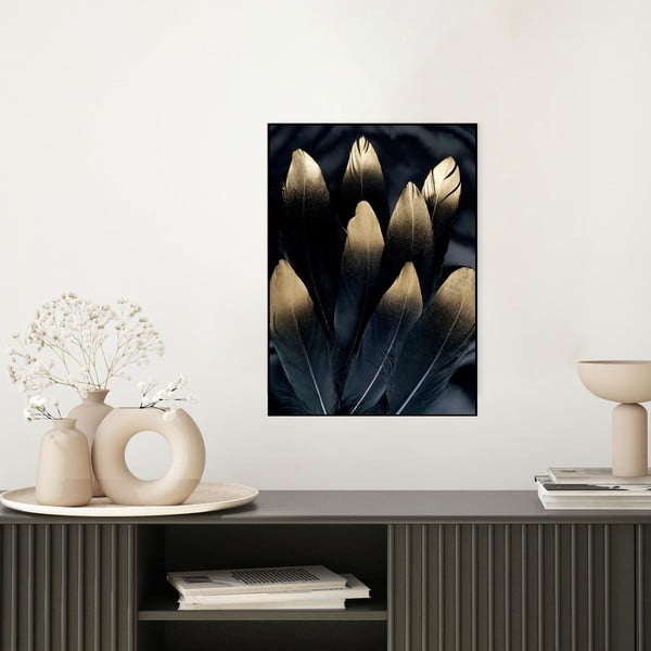 Obraz 30x40 cm Golden Feather – Malerifabrikken-image-1