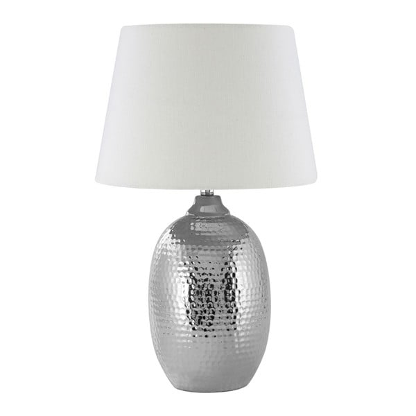Lampa stołowa z podstawą w srebrnej barwie Premier Housewares Jane